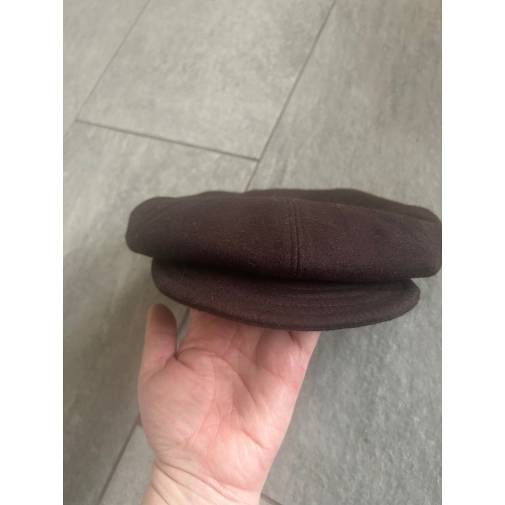 Y2K Liz Claiborne Women's Brown Beret Hat Classic Flat Cap Style